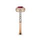 6 - Verna Desire Oval Cut Ruby and Diamond Halo Engagement Ring 