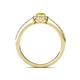 5 - Verna Desire Oval Cut Yellow Sapphire and Diamond Halo Engagement Ring 