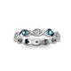 3 - Breanna 1.70 mm Blue and White Diamond Eternity Band 
