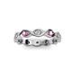3 - Breanna 1.70 mm Pink Sapphire and Diamond Eternity Band 