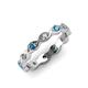 4 - Breanna 1.70 mm Blue and White Diamond Eternity Band 