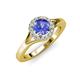 4 - Lyneth Desire Tanzanite and Diamond Halo Engagement Ring 
