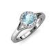 4 - Lyneth Desire Aquamarine and Diamond Halo Engagement Ring 