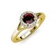 4 - Lyneth Desire Red Garnet and Diamond Halo Engagement Ring 