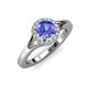 4 - Lyneth Desire Tanzanite and Diamond Halo Engagement Ring 