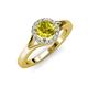 4 - Lyneth Desire Yellow and White Diamond Halo Engagement Ring 