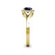 6 - Lyneth Desire Blue Sapphire and Diamond Halo Engagement Ring 