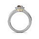 5 - Lyneth Desire Smoky Quartz and Diamond Halo Engagement Ring 