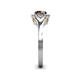 6 - Lyneth Desire Smoky Quartz and Diamond Halo Engagement Ring 