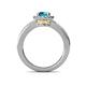 5 - Lyneth Desire London Blue Topaz and Diamond Halo Engagement Ring 