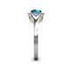 6 - Lyneth Desire London Blue Topaz and Diamond Halo Engagement Ring 