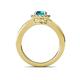 5 - Lyneth Desire London Blue Topaz and Diamond Halo Engagement Ring 