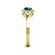 6 - Lyneth Desire Blue and White Diamond Halo Engagement Ring 