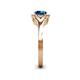 6 - Lyneth Desire Blue and White Diamond Halo Engagement Ring 