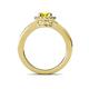 5 - Lyneth Desire Yellow and White Diamond Halo Engagement Ring 