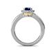 5 - Lyneth Desire Blue Sapphire and Diamond Halo Engagement Ring 