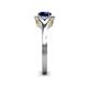 6 - Lyneth Desire Blue Sapphire and Diamond Halo Engagement Ring 