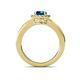 5 - Lyneth Desire Blue and White Diamond Halo Engagement Ring 
