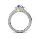 5 - Lyneth Desire Tanzanite and Diamond Halo Engagement Ring 