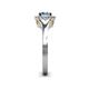 6 - Lyneth Desire Aquamarine and Diamond Halo Engagement Ring 