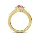 5 - Lyneth Desire Pink Tourmaline and Diamond Halo Engagement Ring 