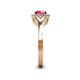 6 - Lyneth Desire Pink Tourmaline and Diamond Halo Engagement Ring 