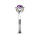 6 - Lyneth Desire Amethyst and Diamond Halo Engagement Ring 