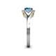 6 - Lyneth Desire Blue Topaz and Diamond Halo Engagement Ring 