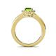 5 - Lyneth Desire Peridot and Diamond Halo Engagement Ring 