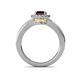 5 - Lyneth Desire Red Garnet and Diamond Halo Engagement Ring 