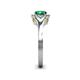 6 - Lyneth Desire Emerald and Diamond Halo Engagement Ring 