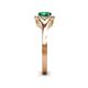 6 - Lyneth Desire Emerald and Diamond Halo Engagement Ring 