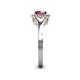 6 - Lyneth Desire Rhodolite Garnet and Diamond Halo Engagement Ring 