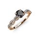 4 - Milena Desire Black and White Diamond Engagement Ring 