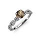 4 - Milena Desire Smoky Quartz and Diamond Engagement Ring 