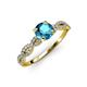 4 - Milena Desire London Blue Topaz and Diamond Engagement Ring 