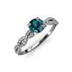 4 - Milena Desire Blue and White Diamond Engagement Ring 