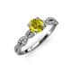 4 - Milena Desire Yellow and White Diamond Engagement Ring 