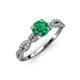 4 - Milena Desire Emerald and Diamond Engagement Ring 