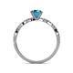 5 - Milena Desire London Blue Topaz and Diamond Engagement Ring 