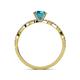 5 - Milena Desire London Blue Topaz and Diamond Engagement Ring 