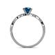 5 - Milena Desire Blue and White Diamond Engagement Ring 