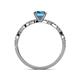 5 - Milena Desire Blue Topaz and Diamond Engagement Ring 