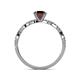 5 - Milena Desire Red Garnet and Diamond Engagement Ring 