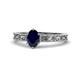 1 - Florie Classic 7x5 mm Oval Cut Blue Sapphire Solitaire Engagement Ring 