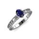 4 - Florie Classic 7x5 mm Oval Cut Blue Sapphire Solitaire Engagement Ring 