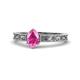 1 - Florie Classic 7x5 mm Oval Cut Pink Sapphire Solitaire Engagement Ring 