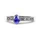 1 - Florie Classic 7x5 mm Oval Cut Tanzanite Solitaire Engagement Ring 