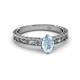 3 - Florie Classic 7x5 mm Oval Cut Aquamarine Solitaire Engagement Ring 