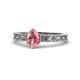 1 - Florie Classic 7x5 mm Oval Cut Pink Tourmaline Solitaire Engagement Ring 